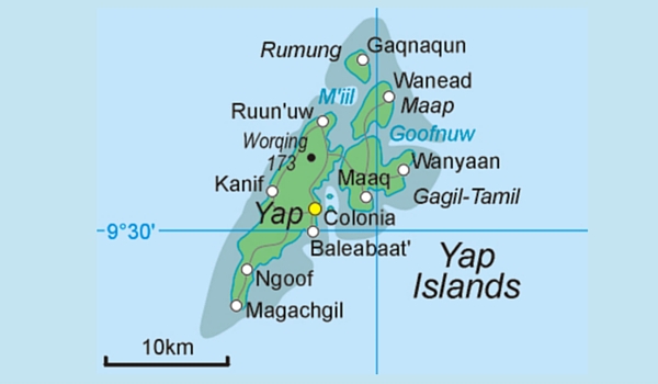 map of the yap islands